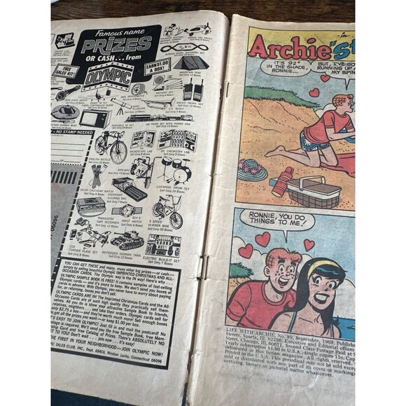 Archie Comic Life With Archie No #89 Sept 1969 Original Bagged Boarded Vintage - Picture 6 of 6
